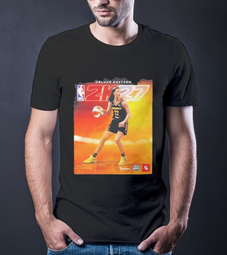WNBA Caitlin Clark Indiana Fever NBA 2K27 Deluxe Edition Cover Athlete T-Shirt