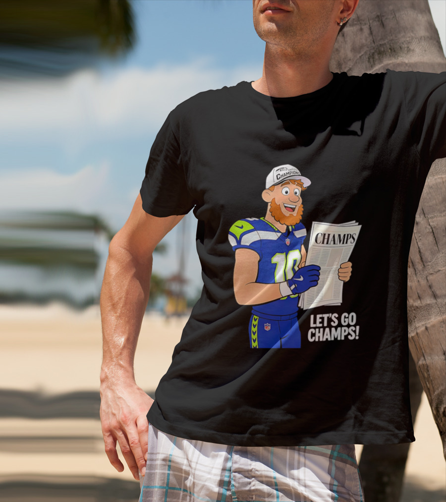 Champs Let's Go Champs Seattle Seahawks Football Fan Celebration T-Shirt
