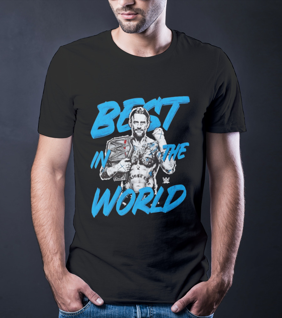 CM Punk Best In The World WWE Champion Sketch T-Shirt