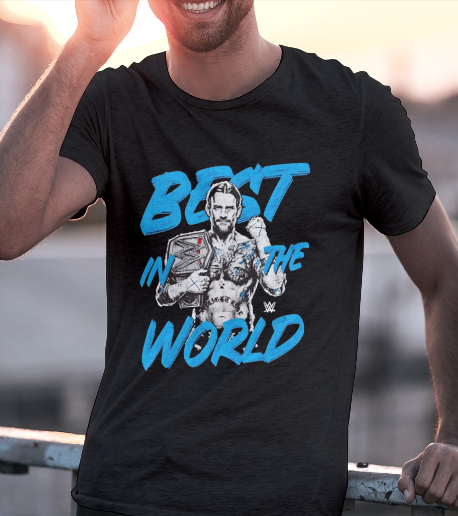 CM Punk Best In The World WWE Champion Sketch T-Shirt