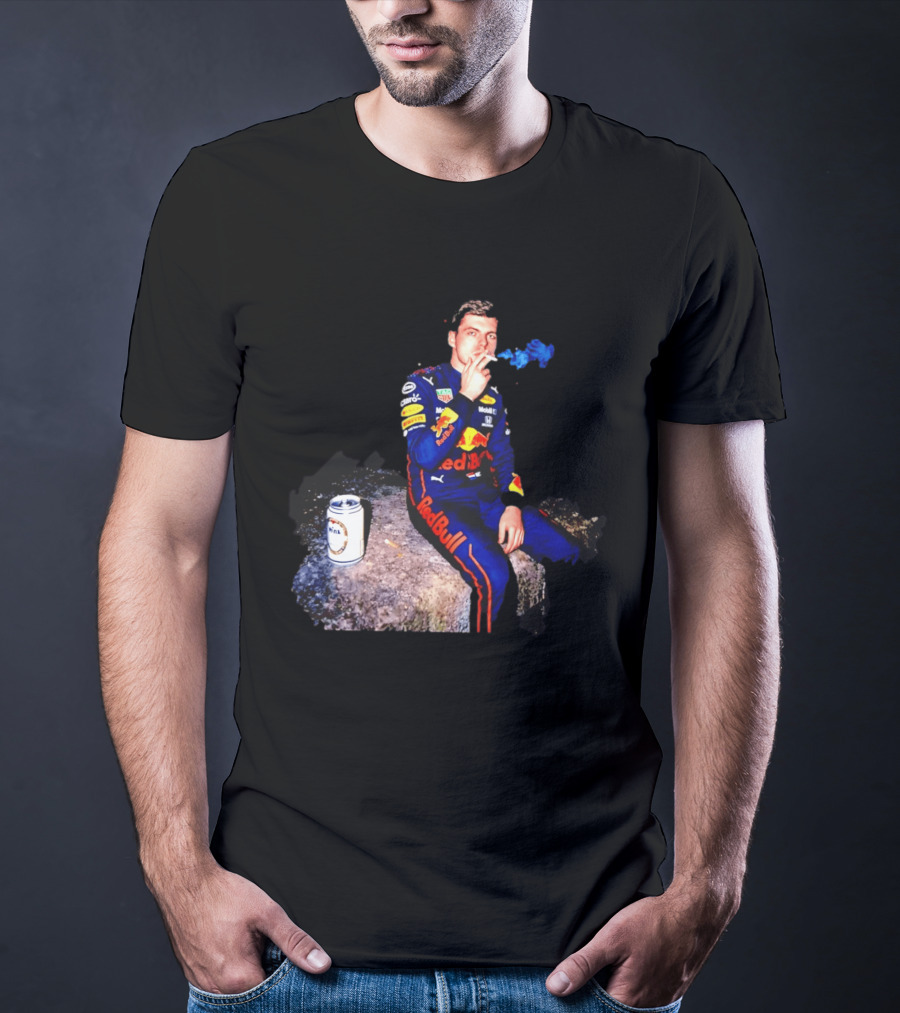 Max Verstappen Red Bull Racing Formula 1 Driver Smoking Racing Suit T-Shirt