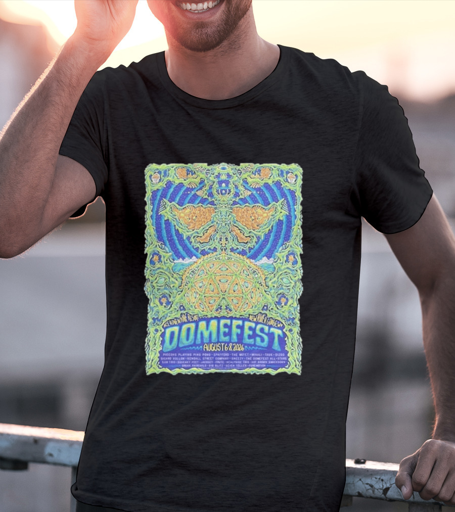 Domefest Line Up At ACE Adventure Resort In New River Gorge West Virginia On August 6 8 2026 T-Shirt