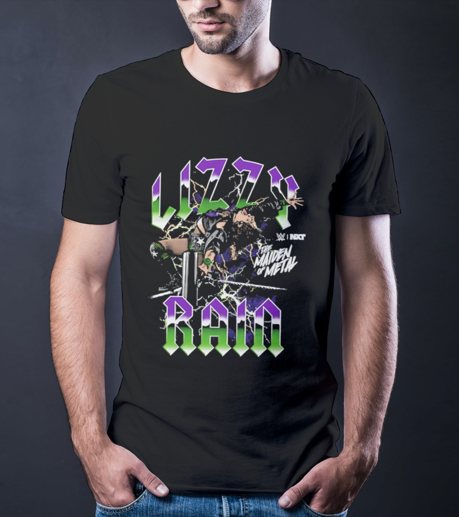 Lizzy Rain NXT The Maiden Of Metal WWE Floral Power T-Shirt