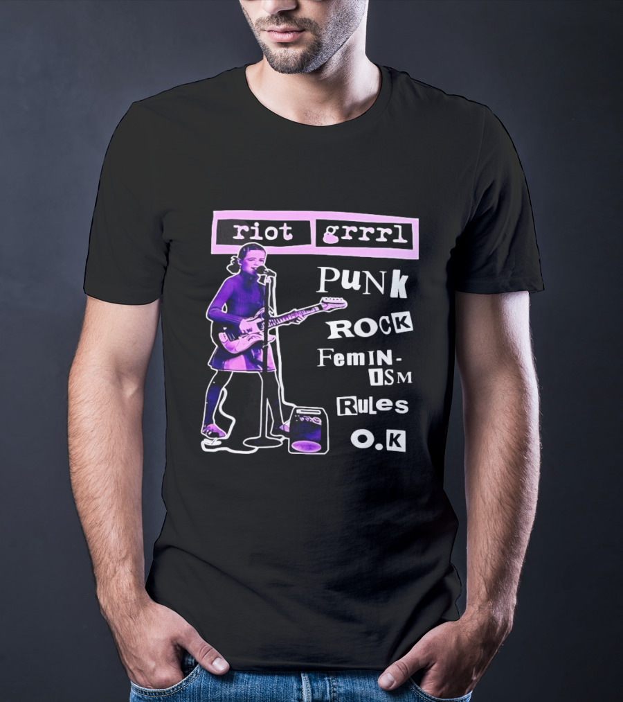 Riot Grrrl Punk Rock Feminism Rules OK T-Shirt