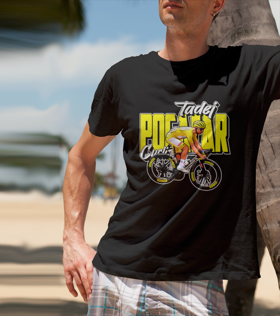Tadej Pogacar Cycling Yellow Jersey Race Champion T-Shirt