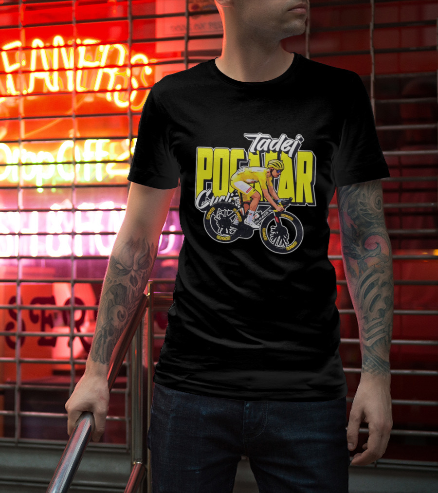 Tadej Pogačar Cyclist Colnago Yellow Jersey T-Shirt