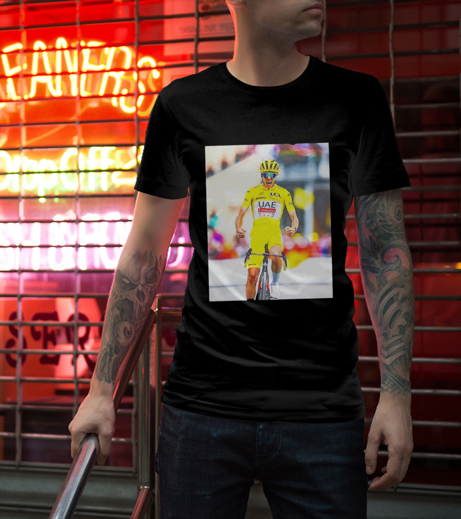 Tadej Pogačar UAE Team Emirates Tour De France Victory Moment T-Shirt