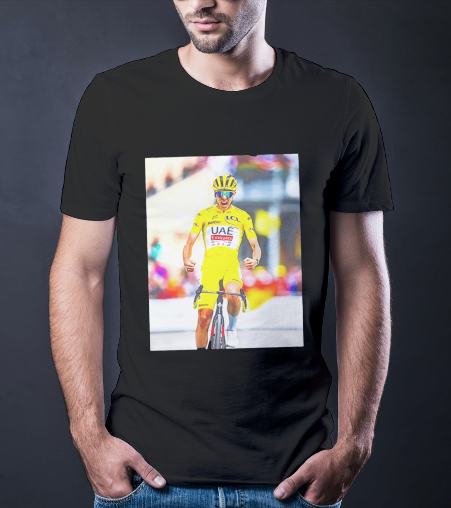 Tadej Pogačar UAE Team Emirates Tour De France Victory Moment T-Shirt