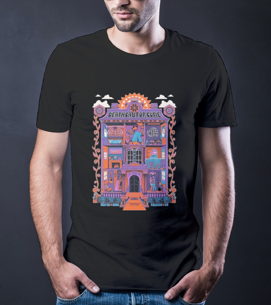 Death Cab For Cutie At Coastal Credit Union Music Park Walnut Creek Raleigh July 22 2026 T-Shirt