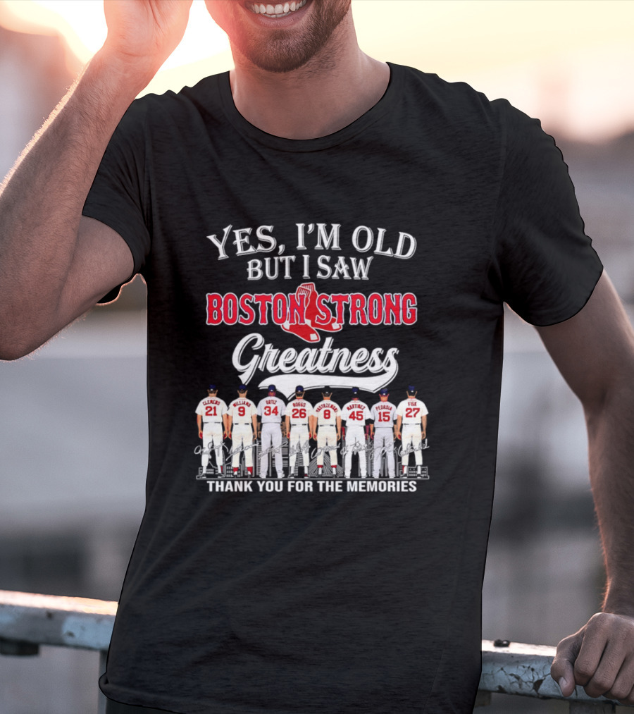 Boston Strong Baseball Legends Thank You For The Memories T-Shirt