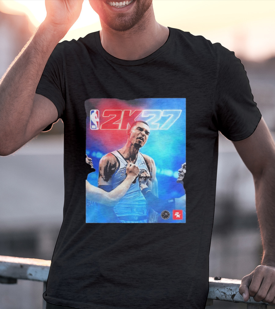 Victor Wembanyama NBA 2K27 Cover Athlete Basketball Gaming 2K Sports T-Shirt