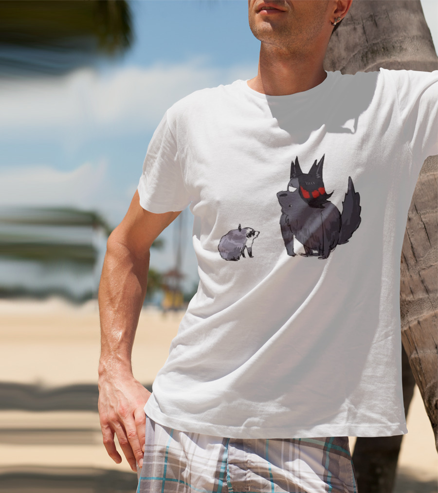 Mr Looper And Jimothy Raccoon Cartoon Funny Animal Characters T-Shirt