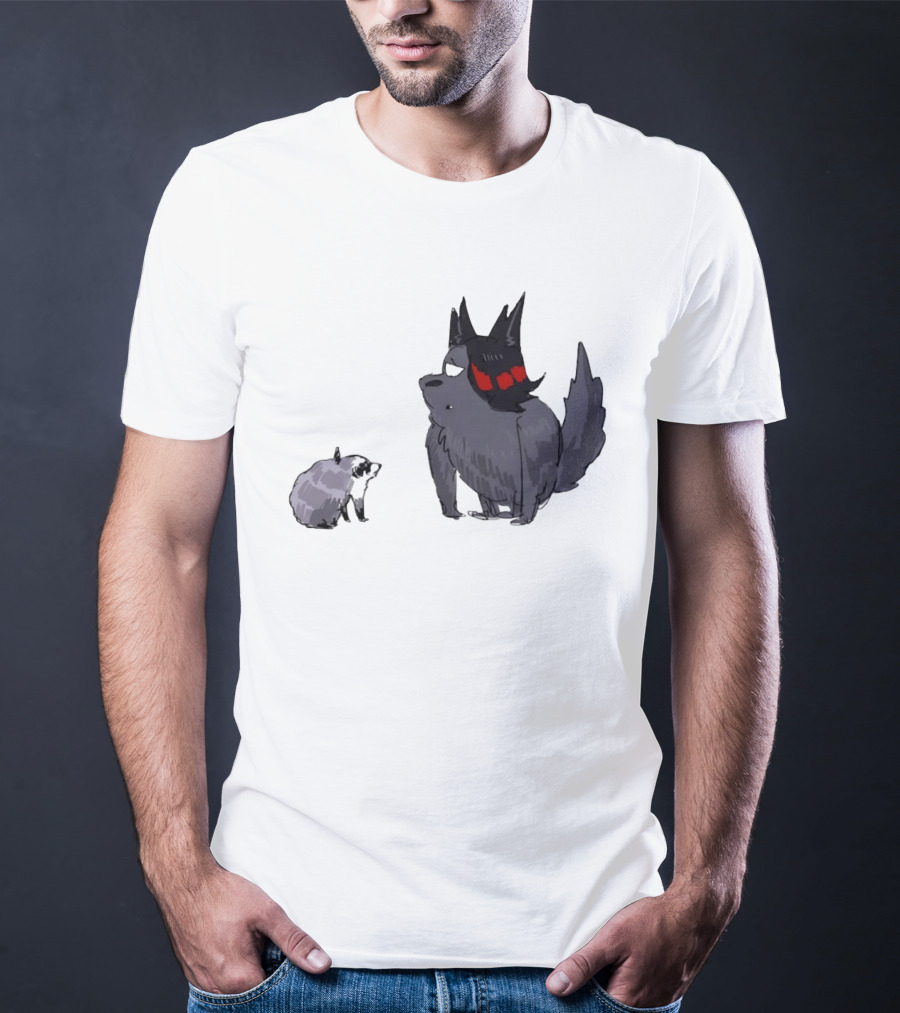 Mr Looper And Jimothy Raccoon Cartoon Funny Animal Characters T-Shirt