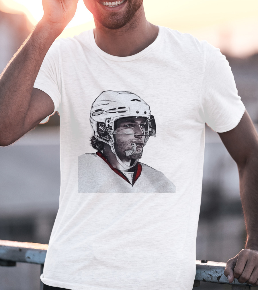 NHL Carolina Hurricanes Mouthguard Action Hockey Player T-Shirt