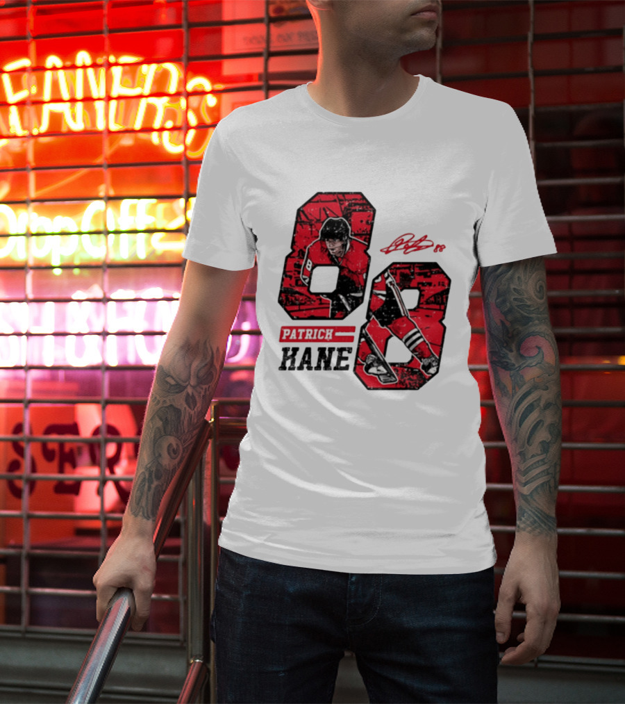 Patrick Kane Chicago Blackhawks 88 Comic Style Collaboration T-Shirt
