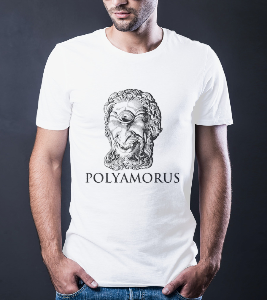 Polyamorus Cyclops Mythological Legend Black And White T-Shirt