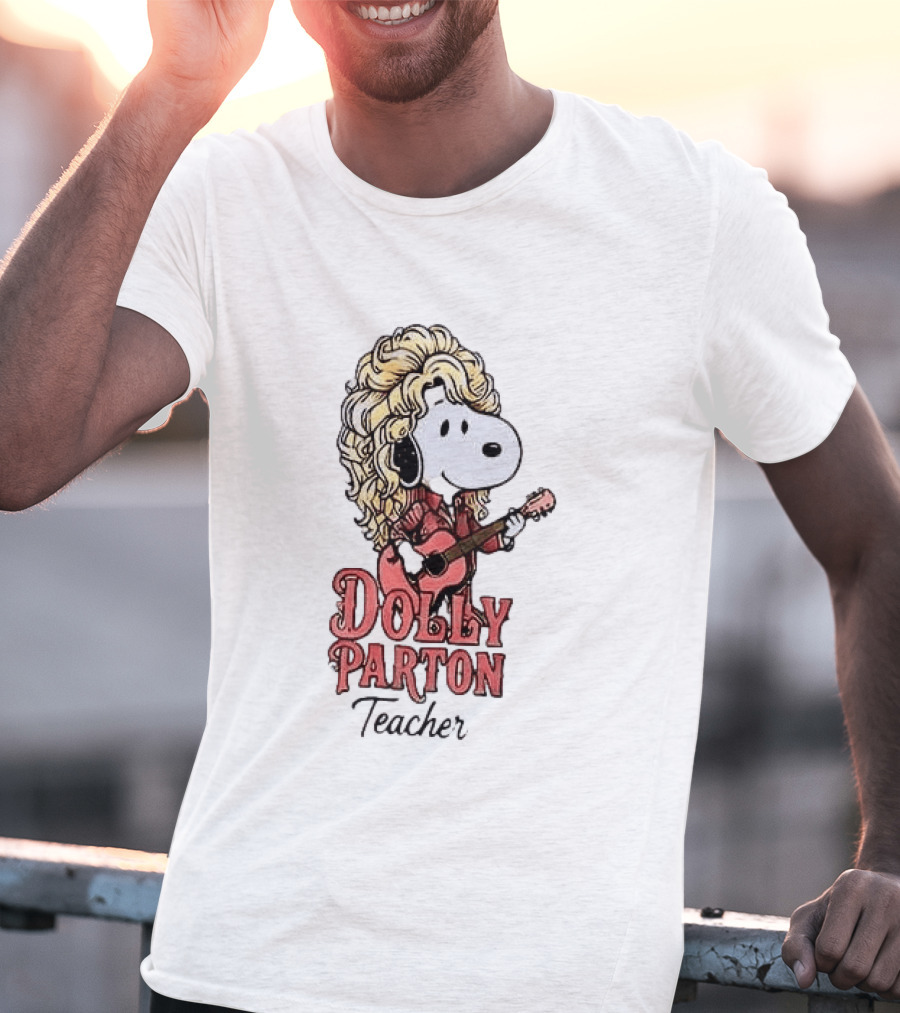 Dolly Parton Teacher Snoopy Plays Guitar T-Shirt