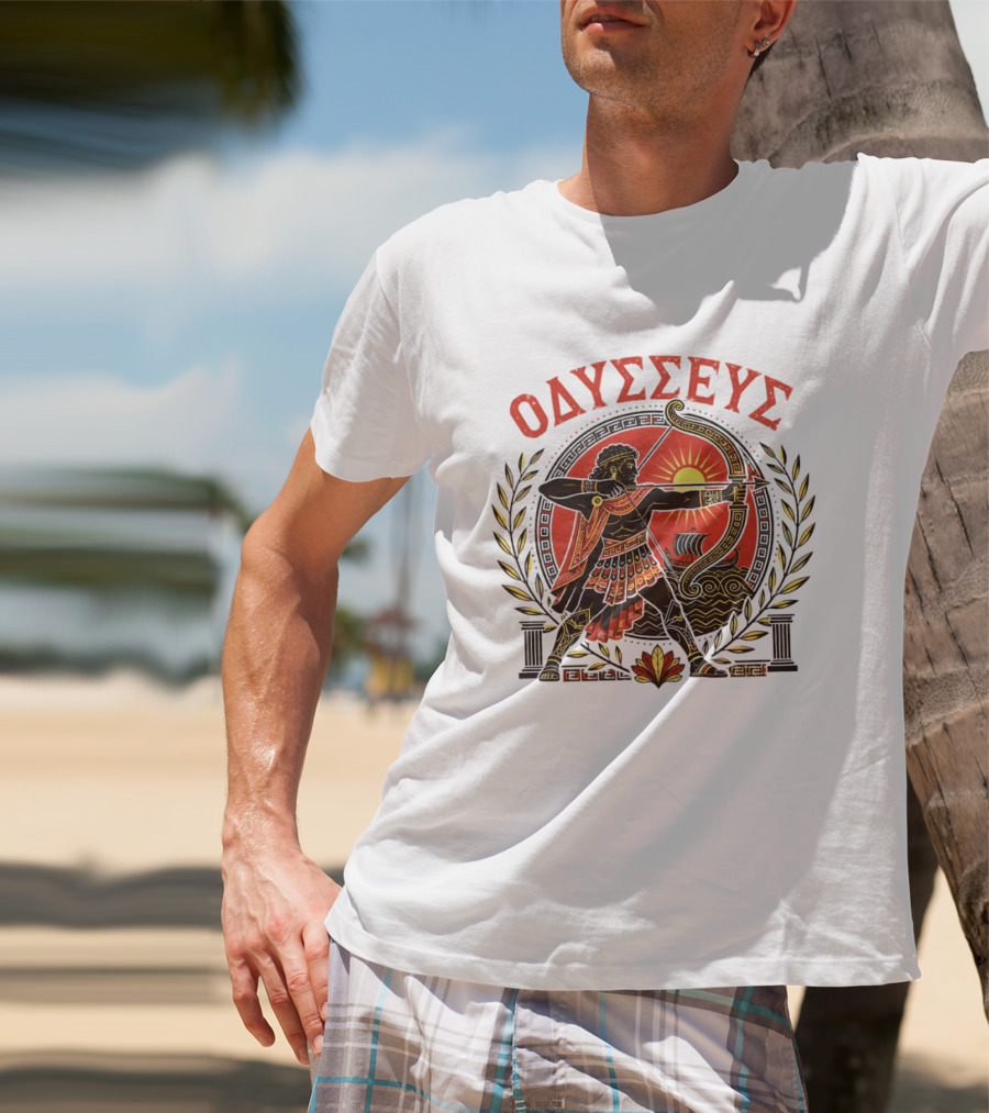 Odysseus Bow Greek Mythology Warrior Archery 2026 T-Shirt