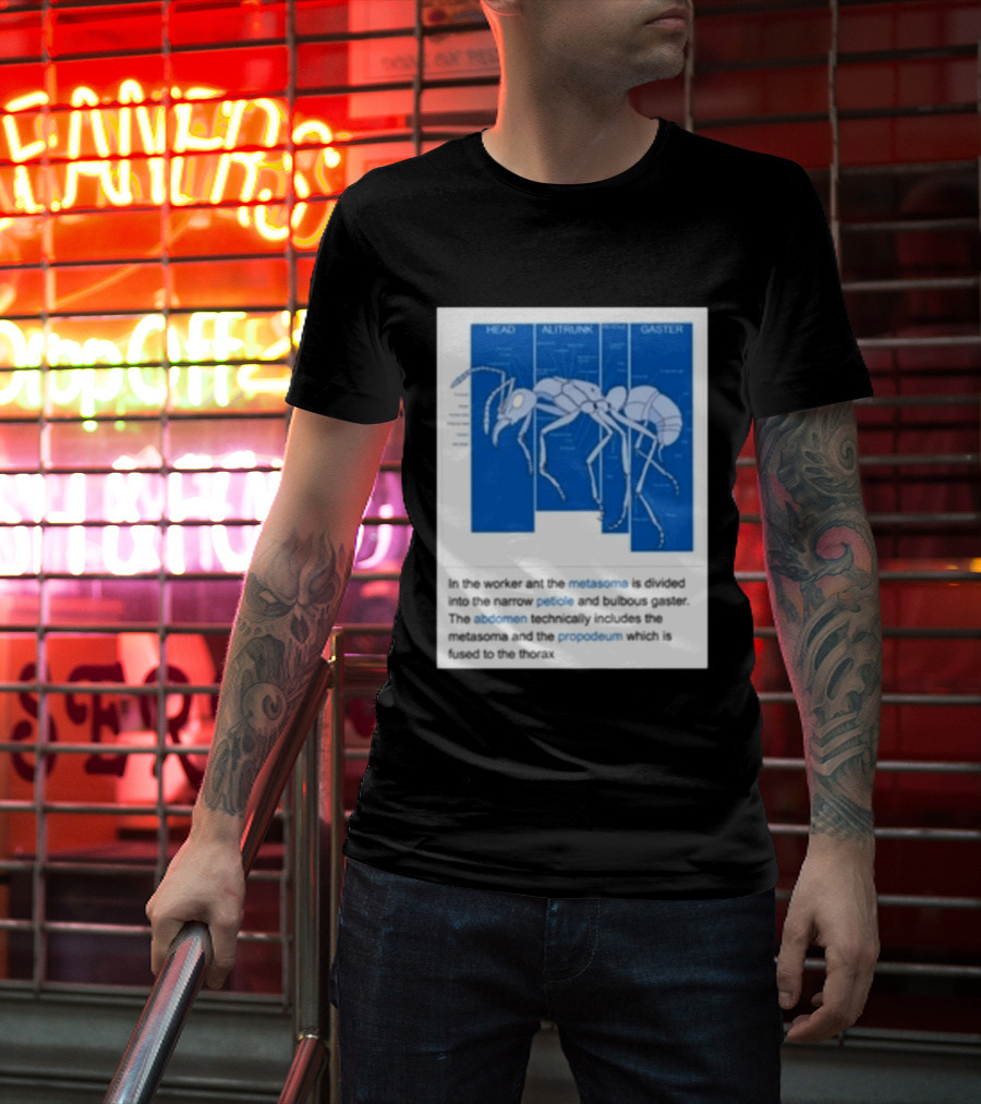 Head Alitrunk Gaster Metasoma Petiole Anatomy Of An Ant T-Shirt