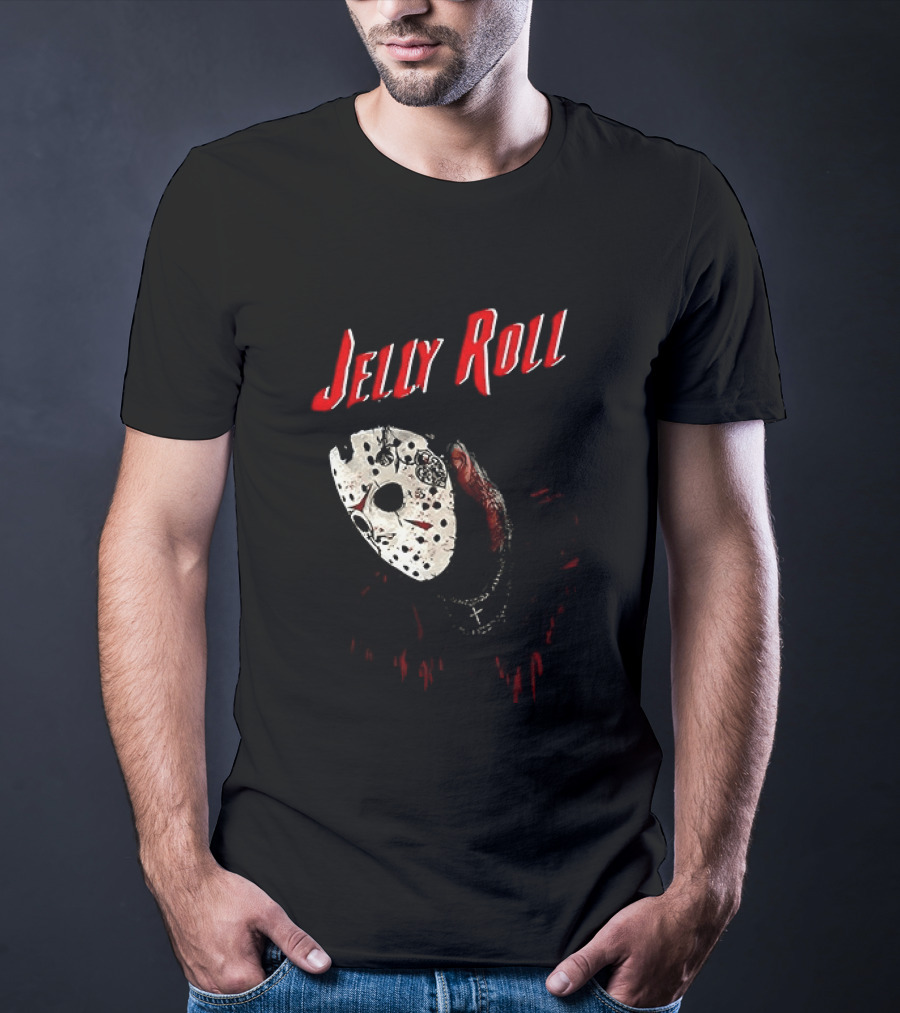 Jelly Roll Horror Mask Halloween T-Shirt