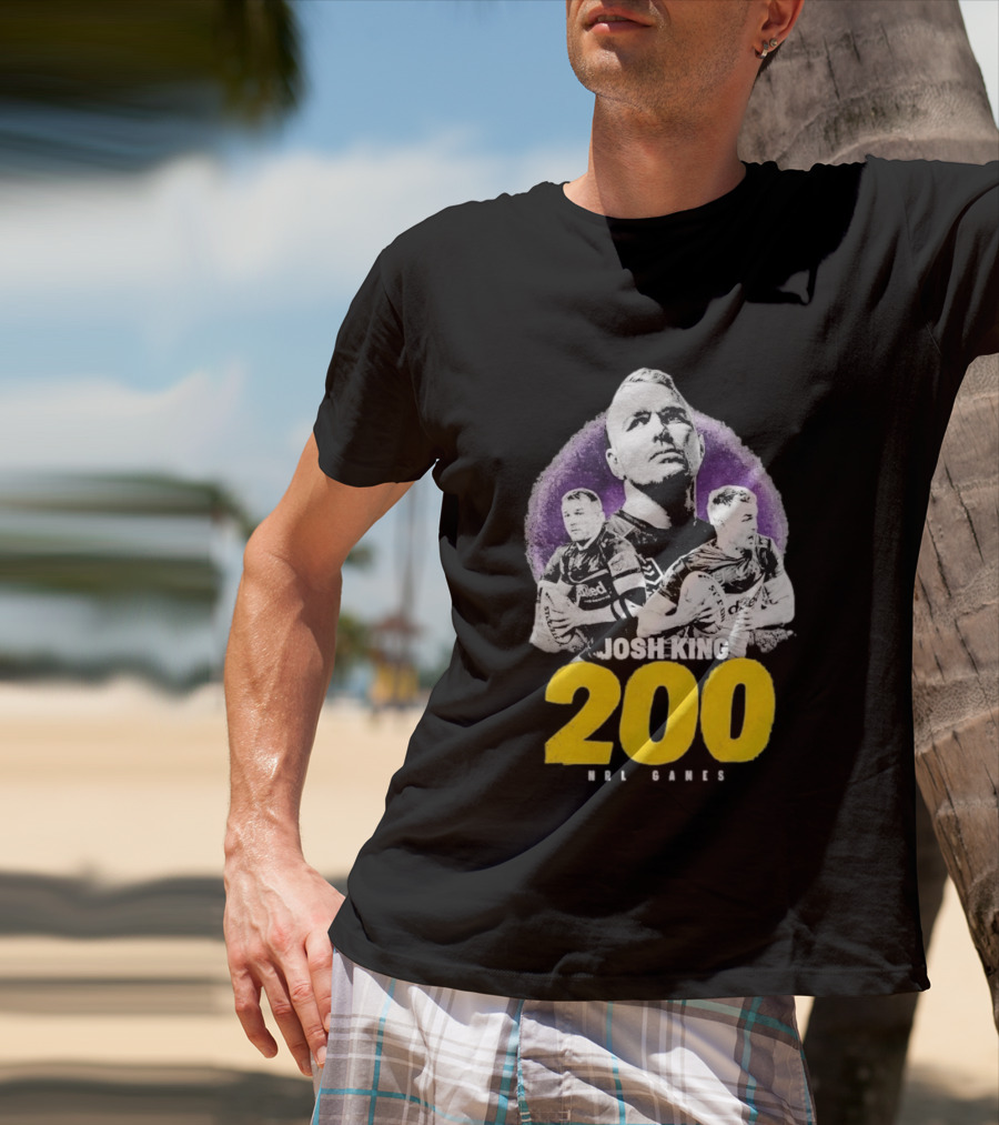 Josh King 200 NRL Games Melbourne Rugby Milestone Celebration T-Shirt