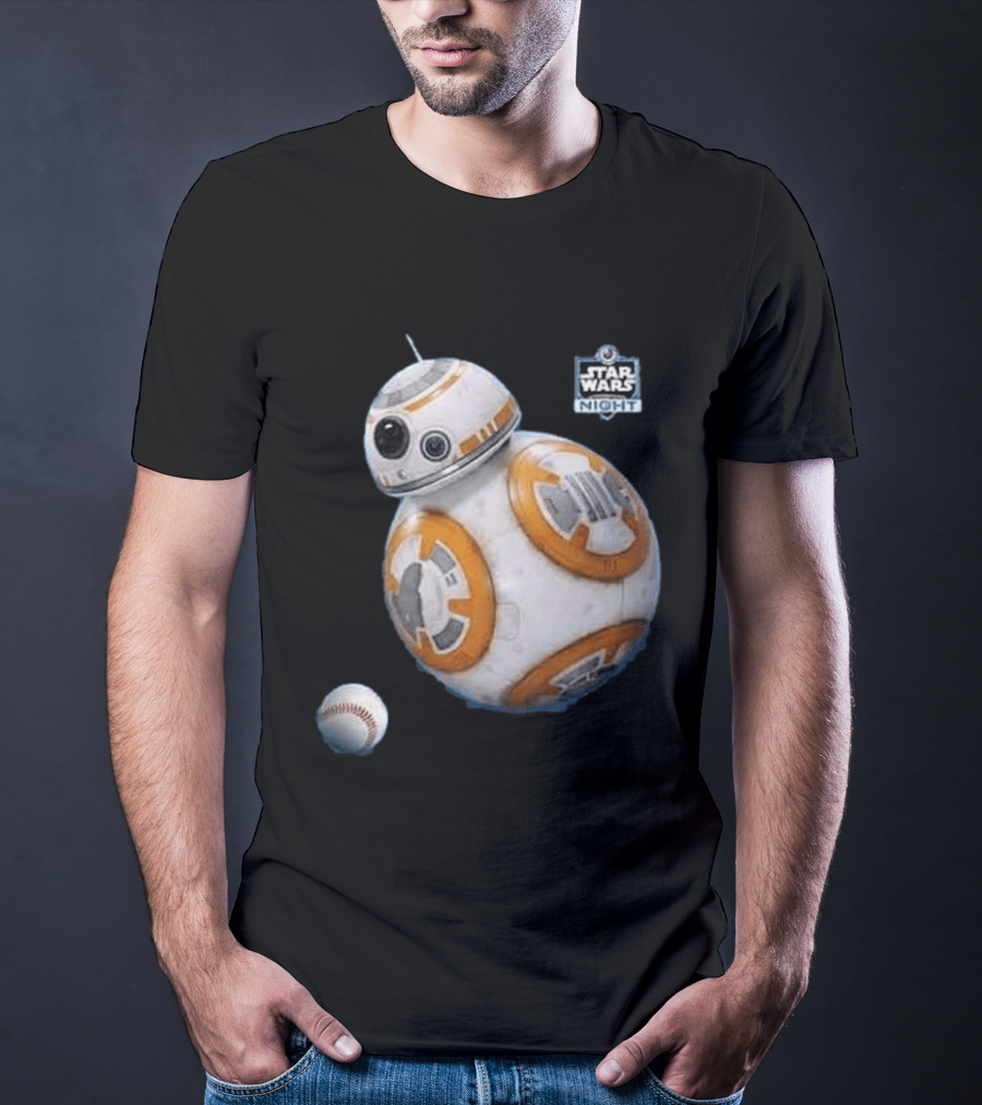 Star Wars Night BB 8 Baseball Event T-Shirt