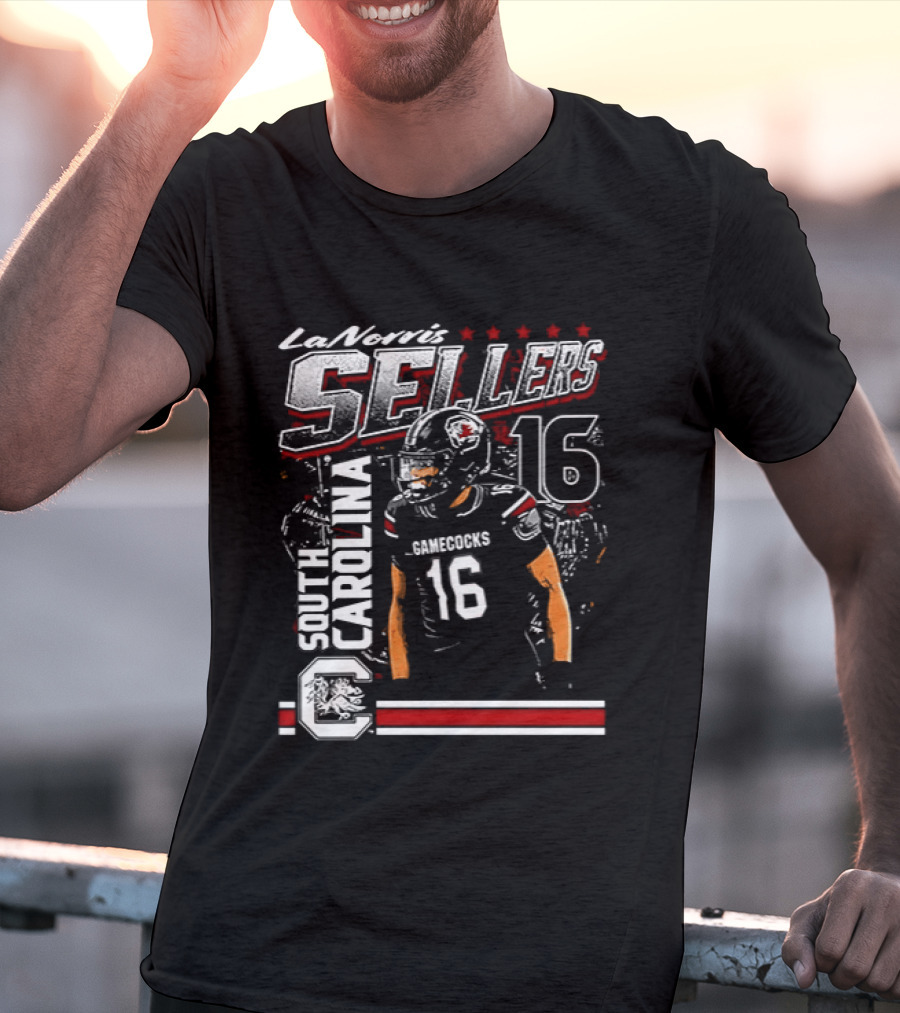 LaNorris Sellers 16 South Carolina Gamecocks Football Player T-Shirt
