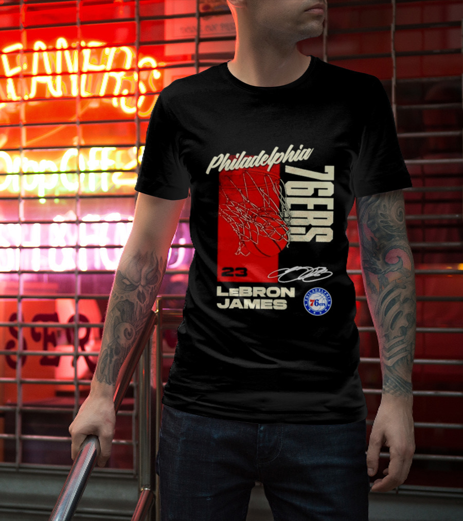 LeBron James 23 Philadelphia 76ers Basketball T-Shirt