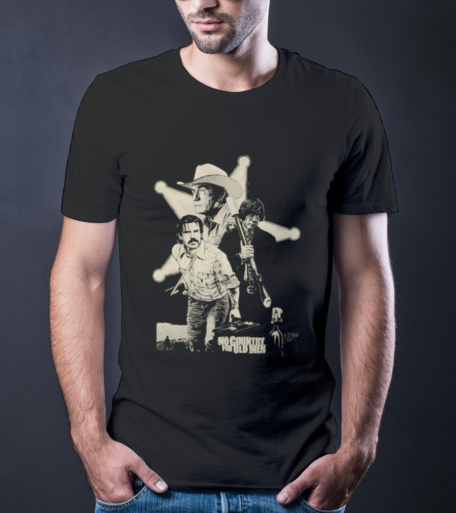 No Country For Old Men Llewelyn Moss Anton Chigurh Sheriff Bell Iconic Trio T-Shirt
