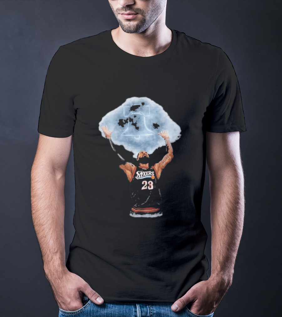 Philadelphia Sixers LeBron James 23 Liberty Bell Basketball T-Shirt