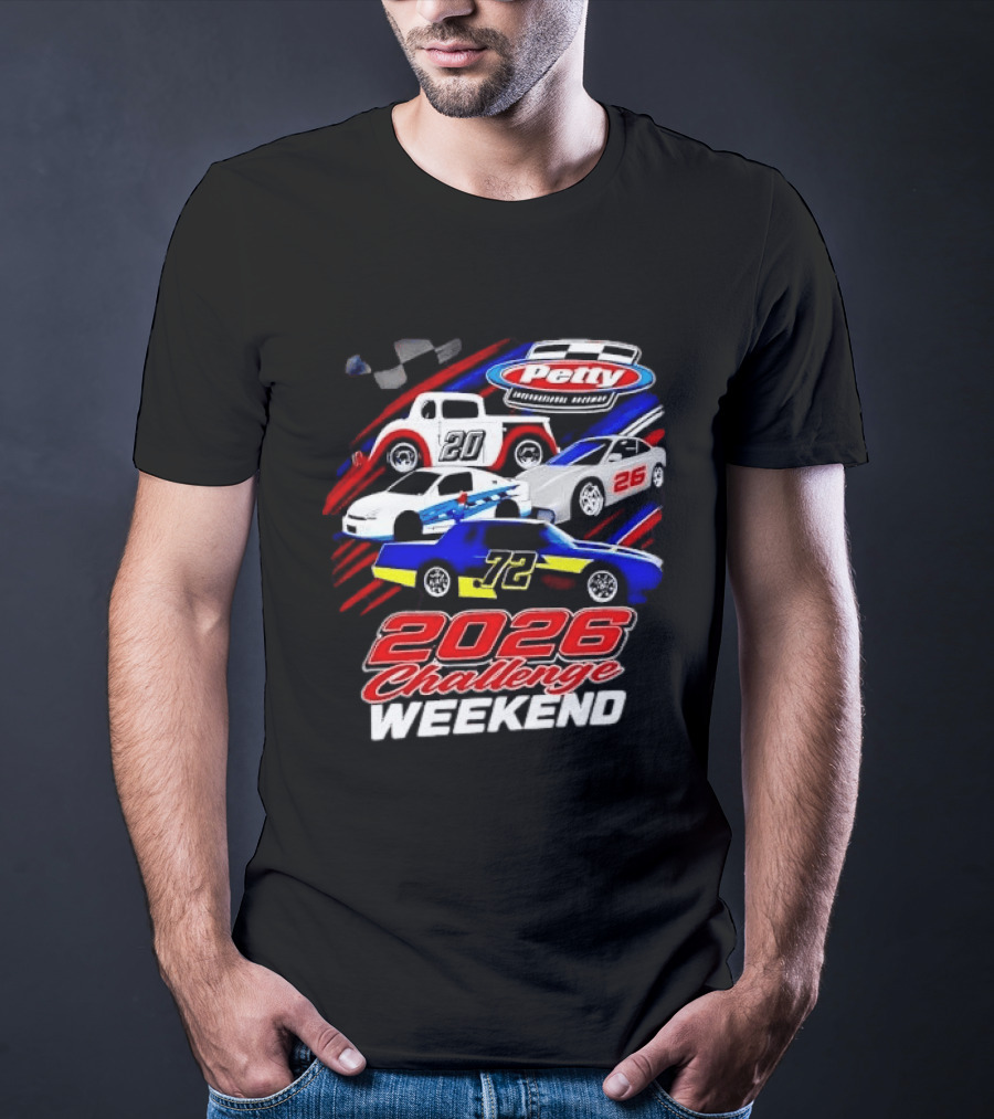Petty International Raceway 2026 Challenge Weekend Race Cars 20 26 72 T-Shirt