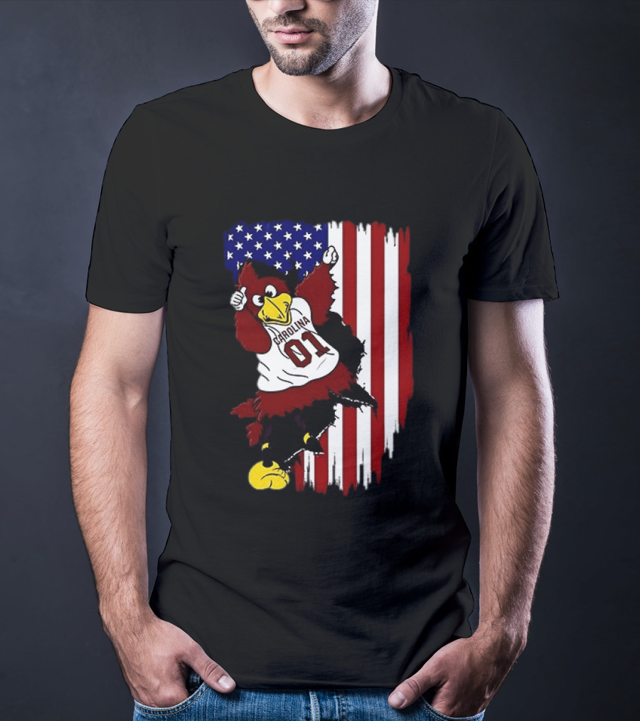 South Carolina Gamecocks Carolina 01 USA Flag We The People T-Shirt