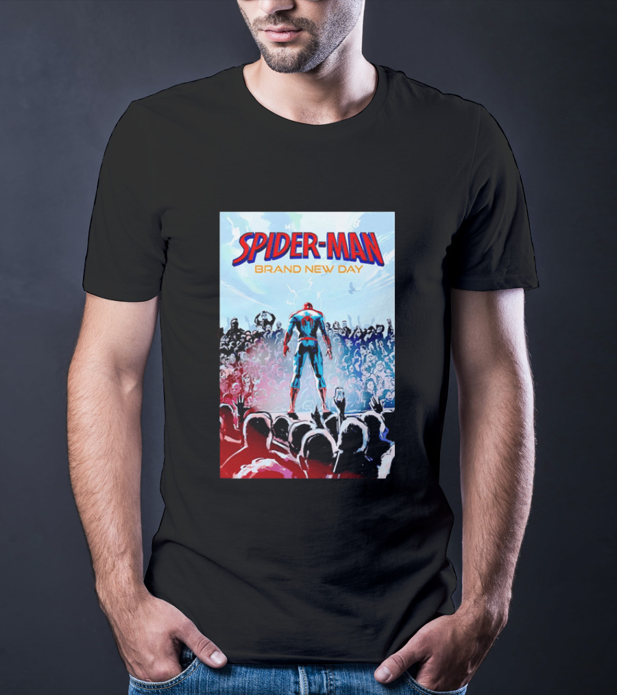 Spider Man Brand New Day Crowd Marvel T-Shirt