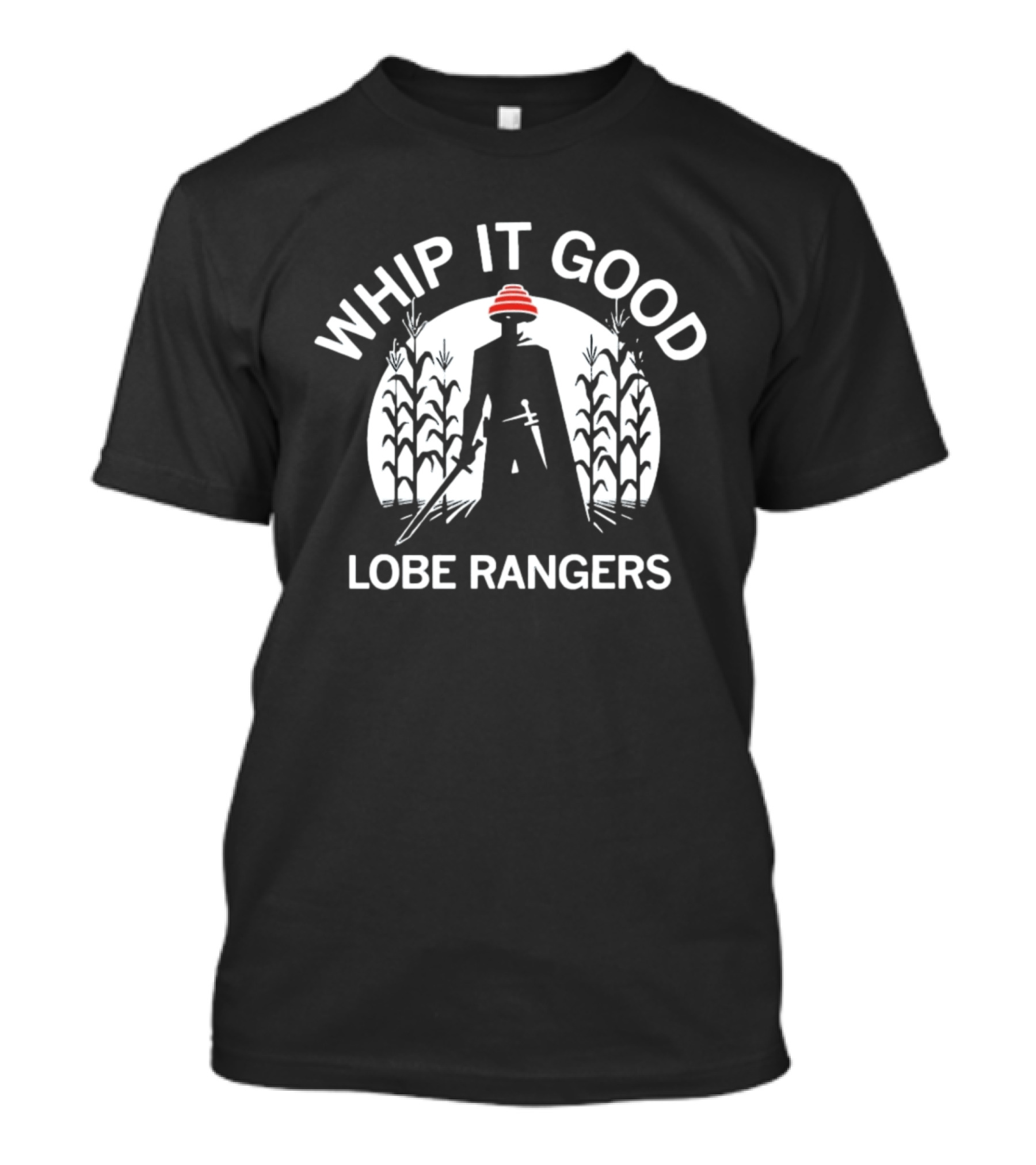 Whip It Good Lobe Rangers Cornfield Silhouette Red Hat T-Shirt