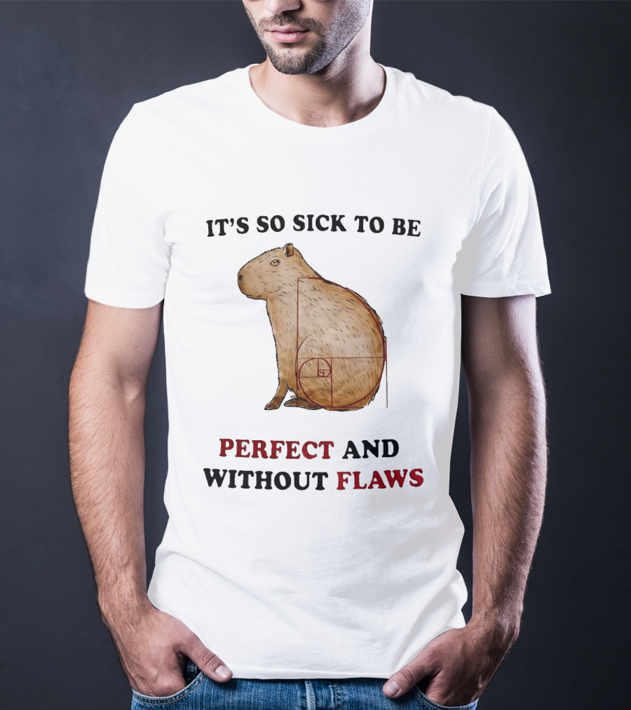 Capybara It's So Sick To Be Perfect And Without Flaws Fibonacci Spiral T-Shirt