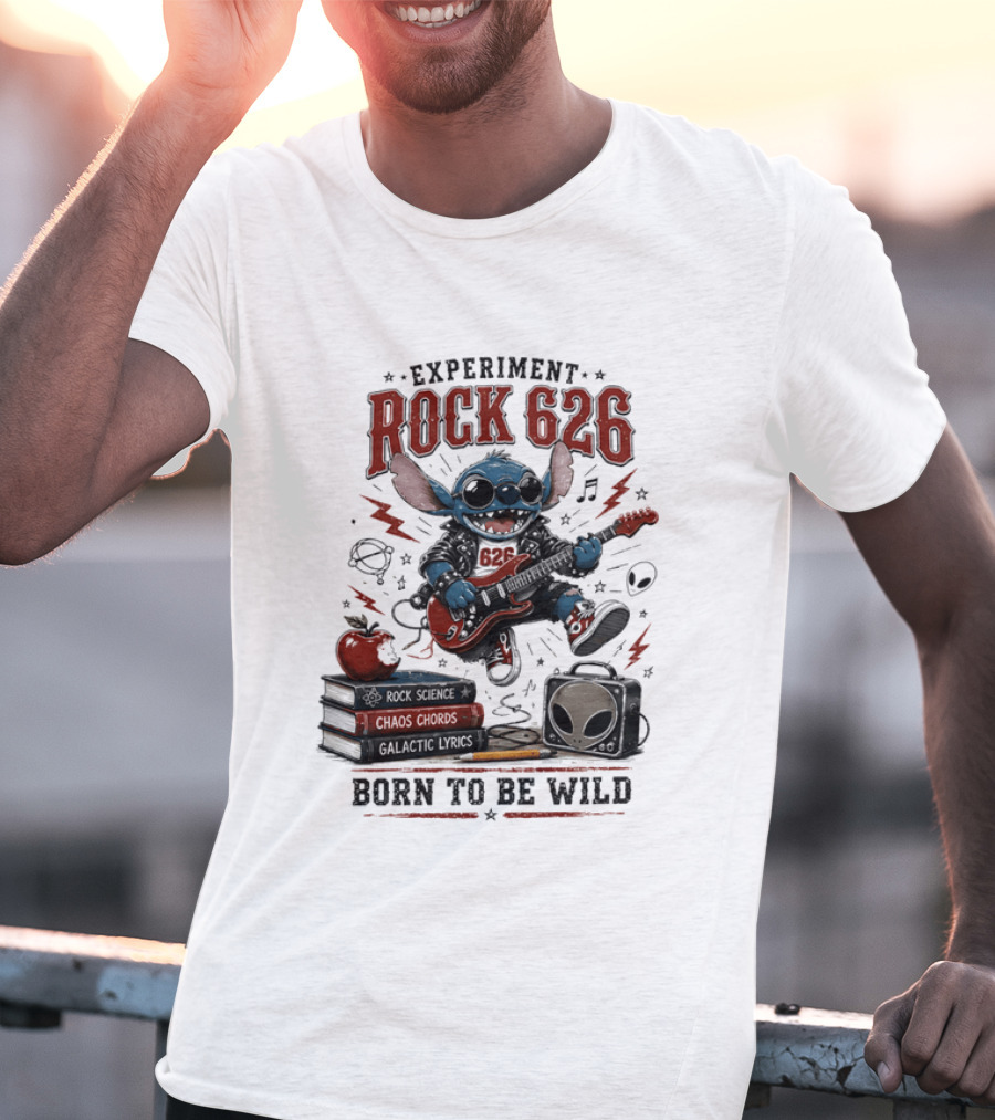 Experiment Rock 626 Born To Be Wild Music Science Chaos Chords Galactic Vibes T-Shirt