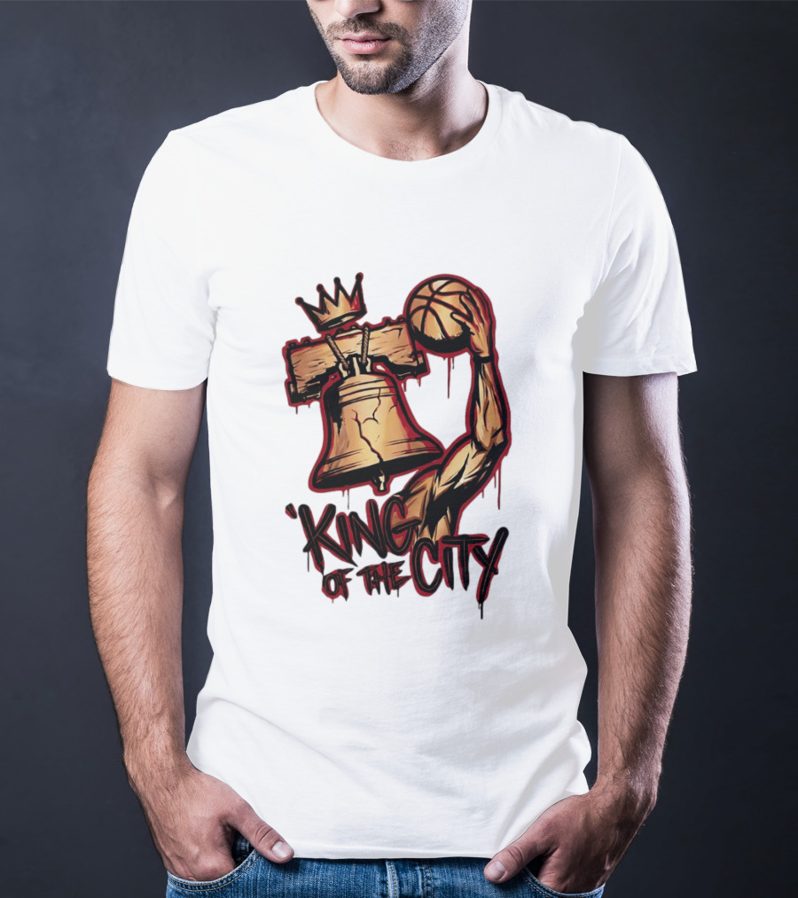 King Of The City Lebron James Basketball Philadelphia 76ers NBA 2026 T-Shirt