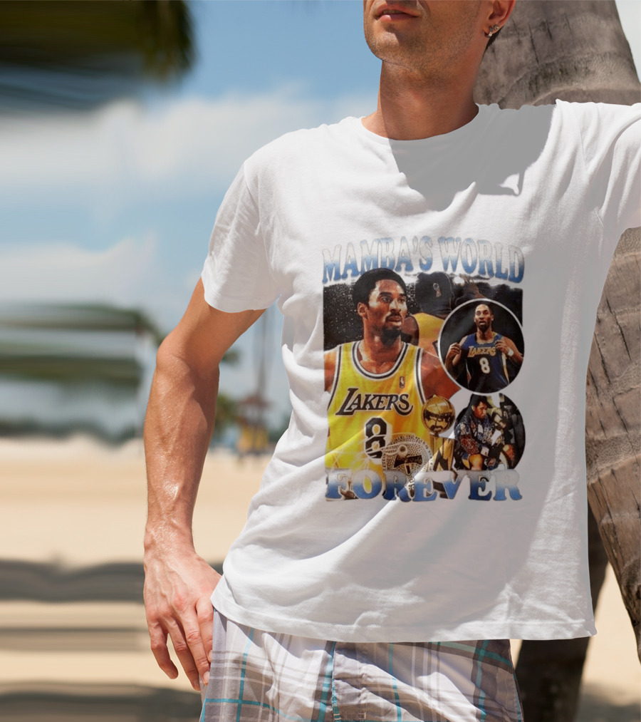 Mamba's World Forever Lakers Kobe Bryant 8 T-Shirt