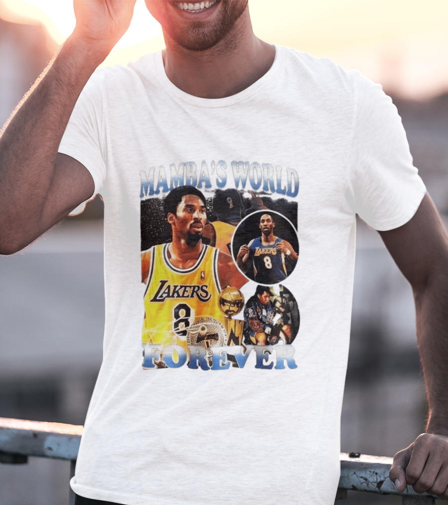 Mamba's World Forever Lakers Kobe Bryant 8 T-Shirt