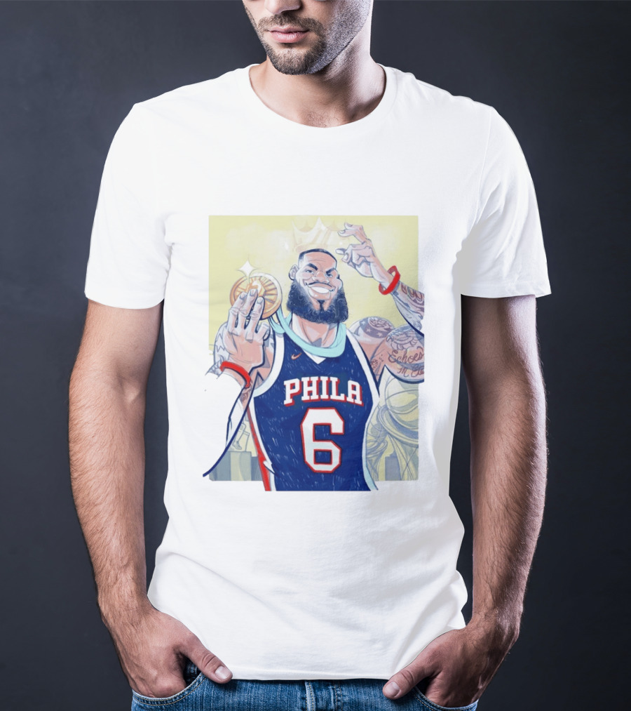 LeBron James Phila 6 Caricature NBA T-Shirt