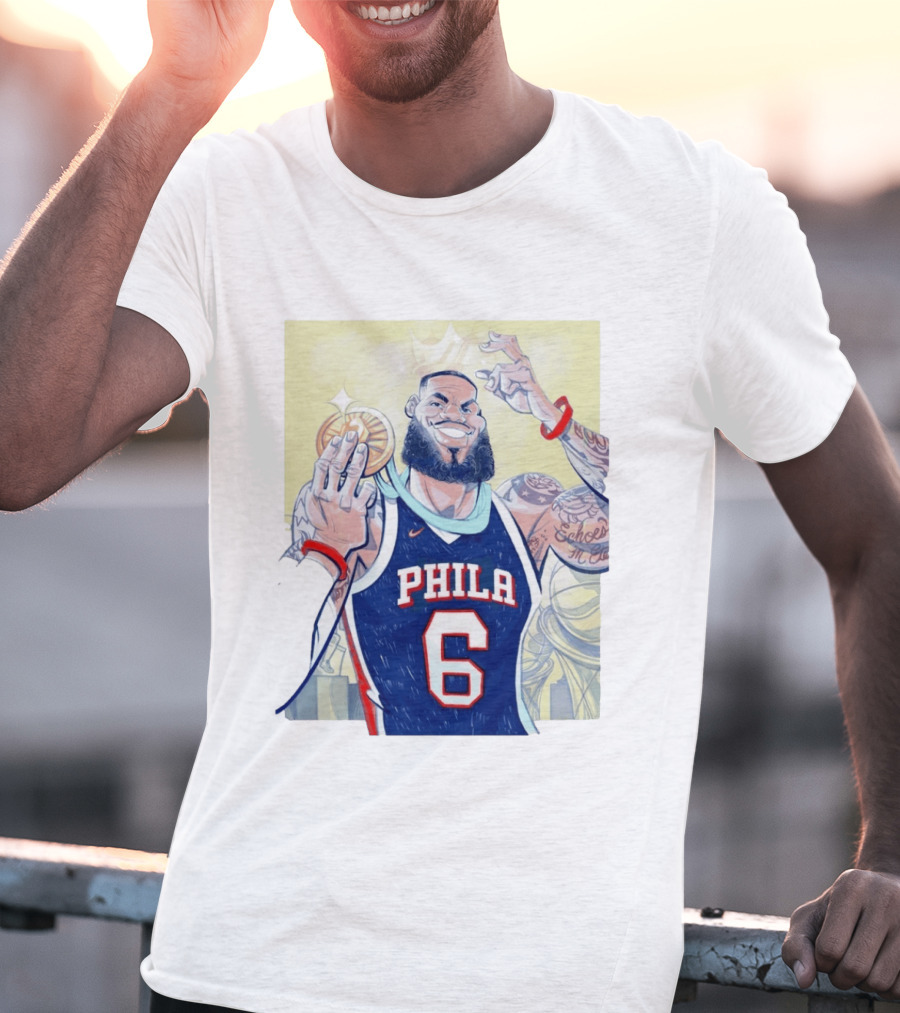 LeBron James Phila 6 Caricature NBA T-Shirt