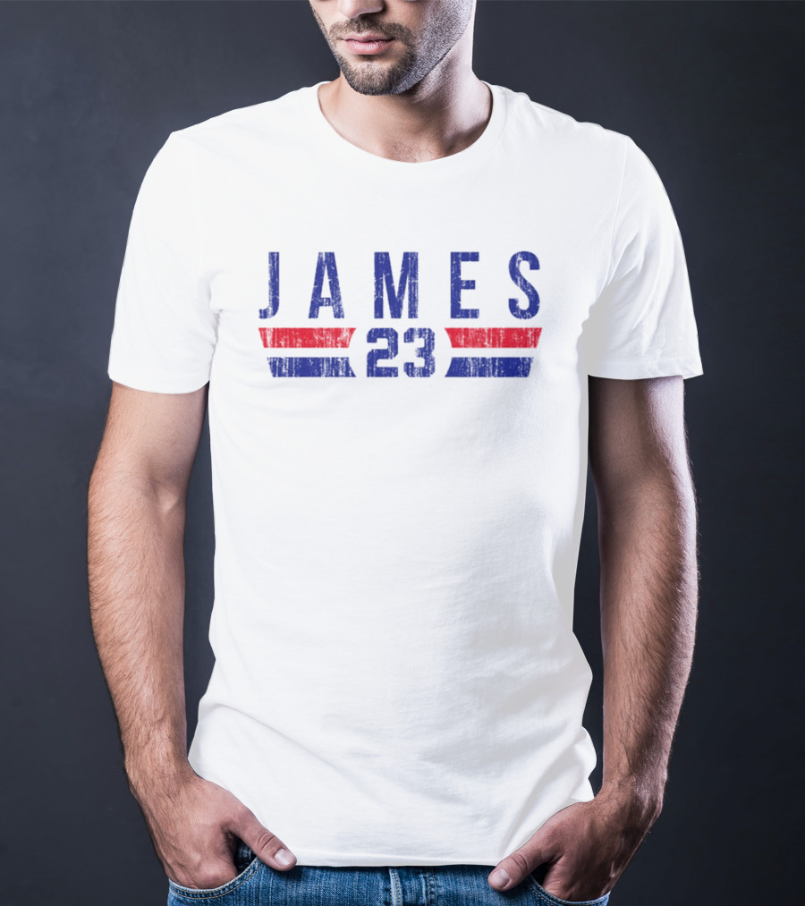 JAMES 23 Philadelphia 76ers Font T-Shirt