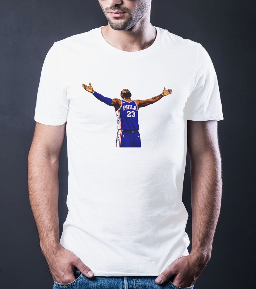 Philadelphia 76ers Number 23 Phila Jersey Arms Raised T-Shirt