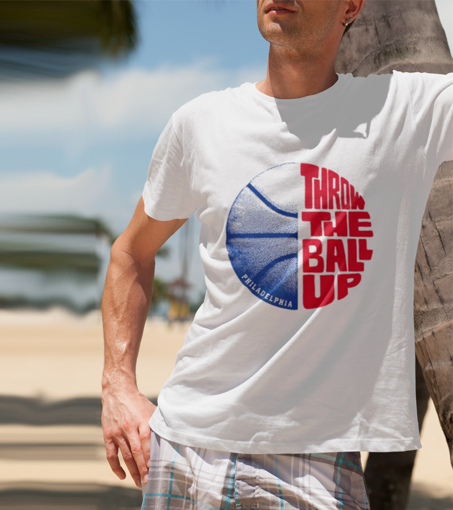 LeBron James Philadelphia 76ers Throw The Ball Up Basketball T-Shirt