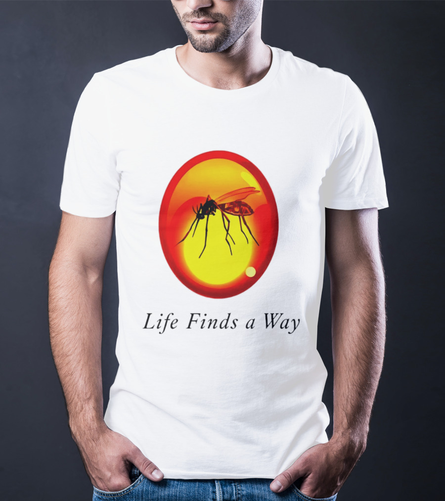 Mosquito In Amber Life Finds A Way Jurassic Park T-Shirt