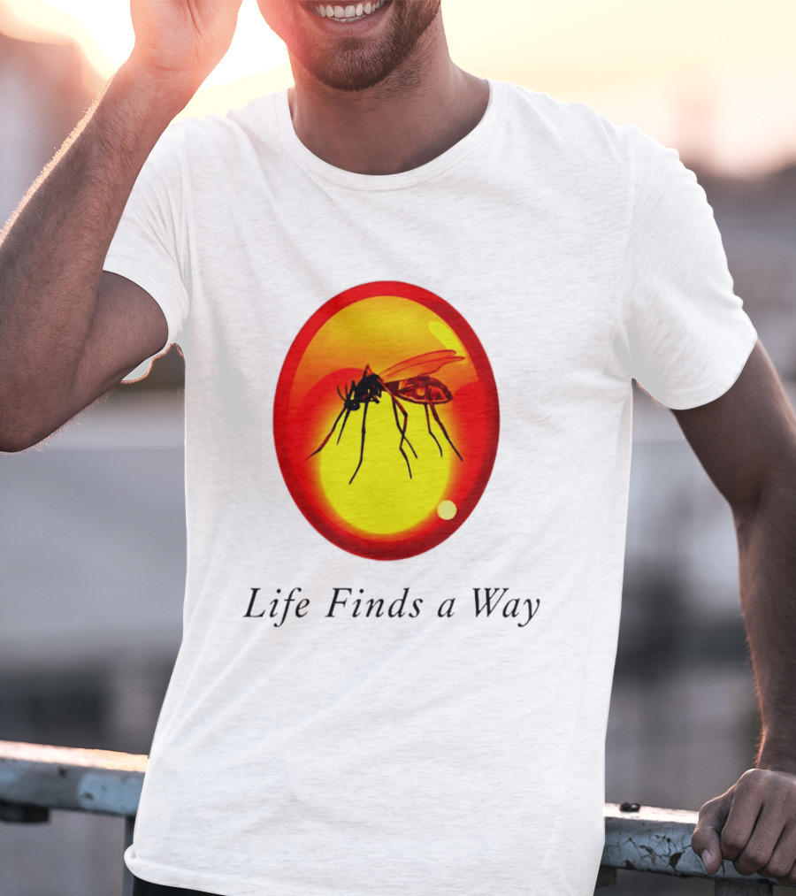 Mosquito In Amber Life Finds A Way Jurassic Park T-Shirt