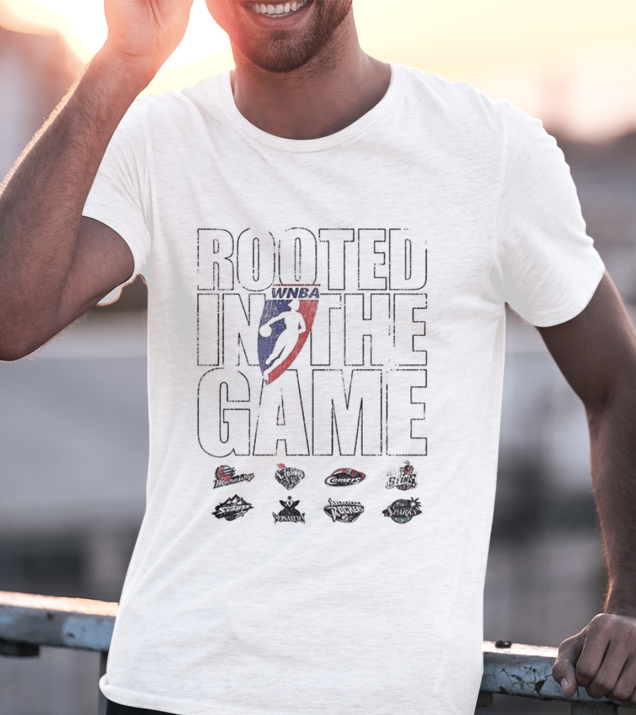 Rooted In The Game WNBA 2027 Basketball Iconic Red And Blue T-Shirt