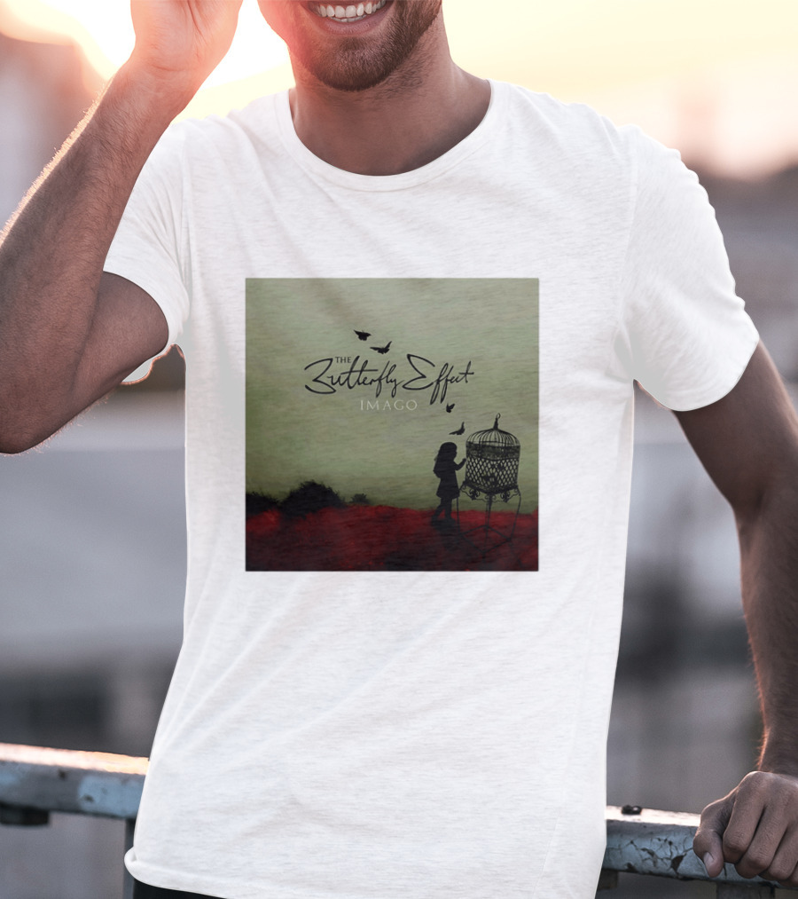 The Butterfly Effect IMAGO Silhouette With Birdcage And Butterflies T-Shirt