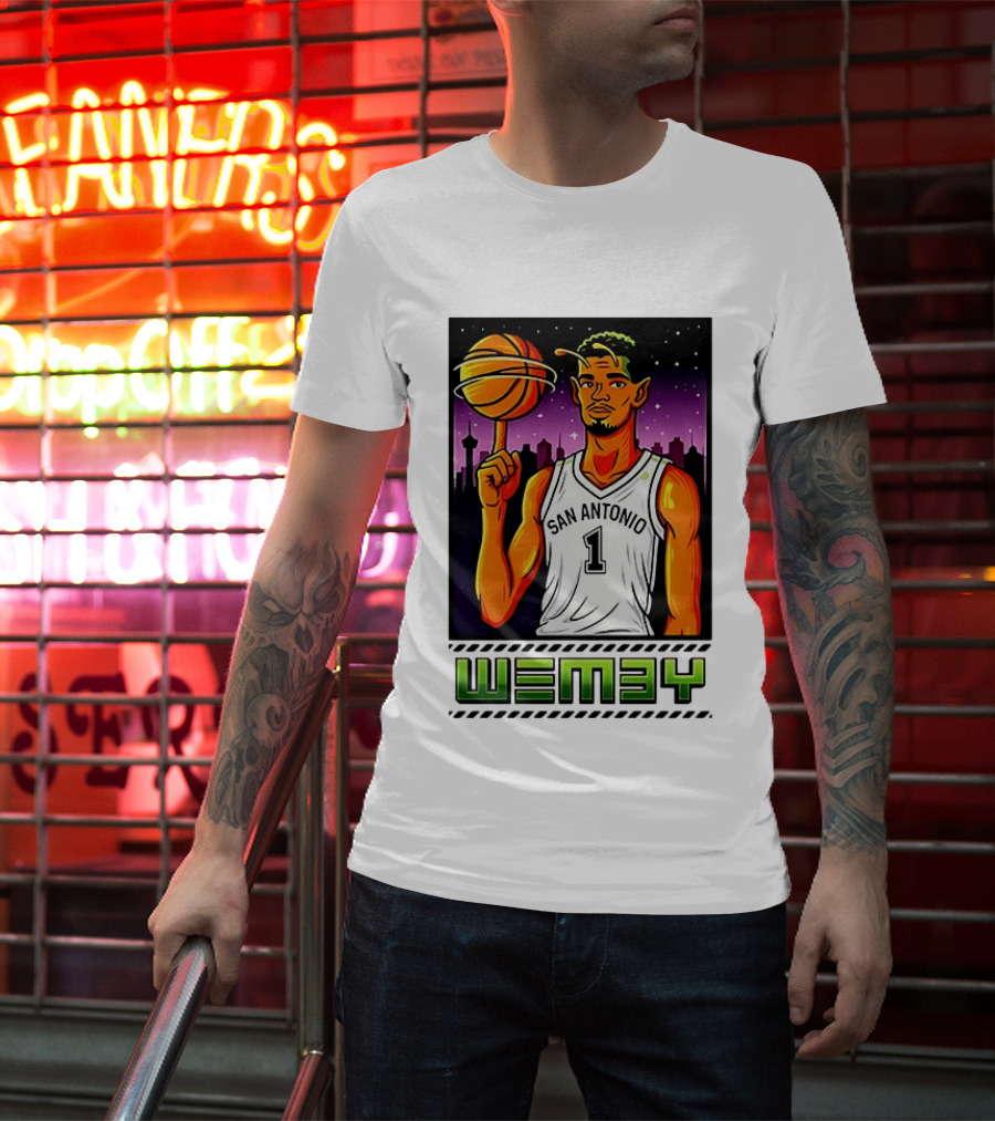 Wemby No 1 San Antonio Basketball Alien T-Shirt