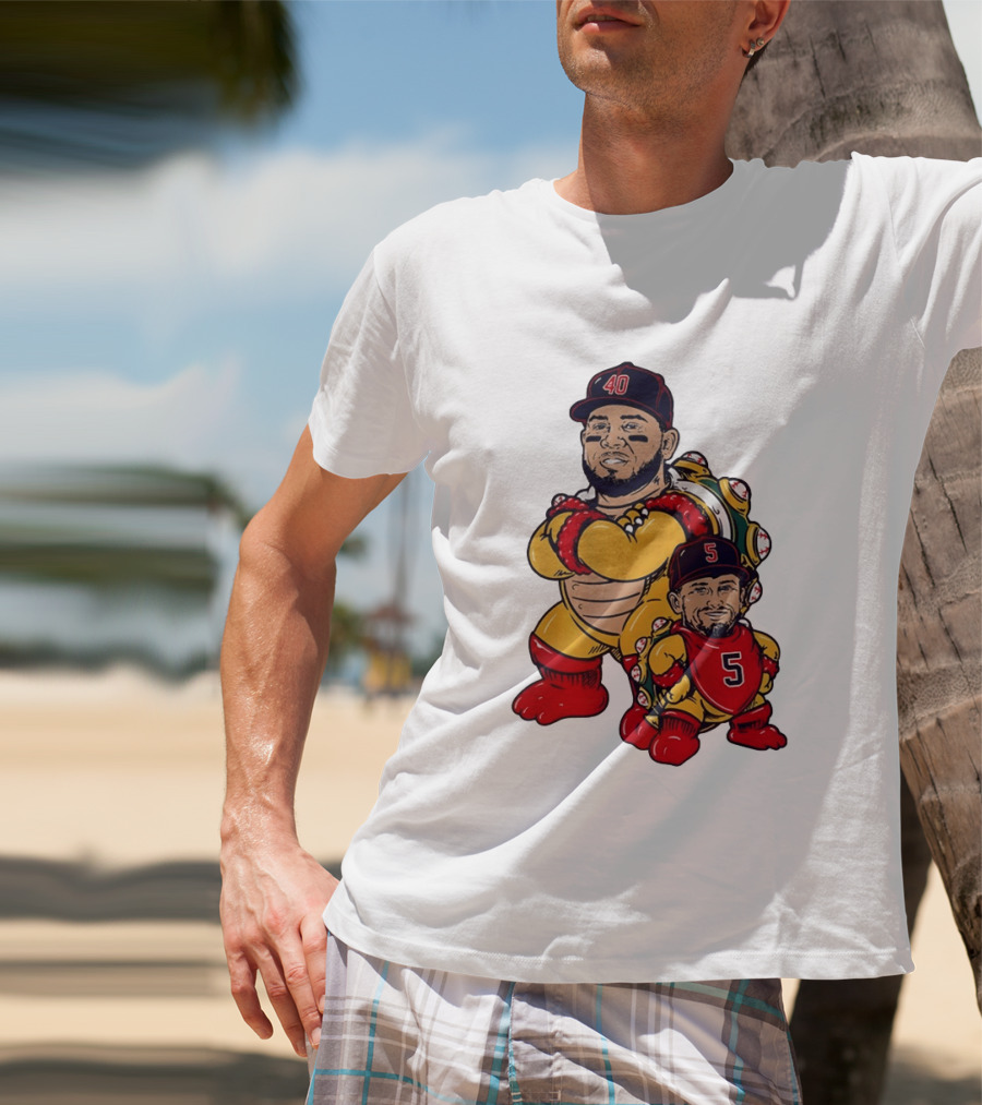 Bowser And Mini Bowser Willson Contreras Caleb Durbin Boston Red Sox T-Shirt